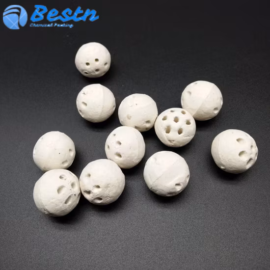 Sfera in ceramica Sfera tabulare di allumina da 99 mm come supporto del letto catalitico inerte